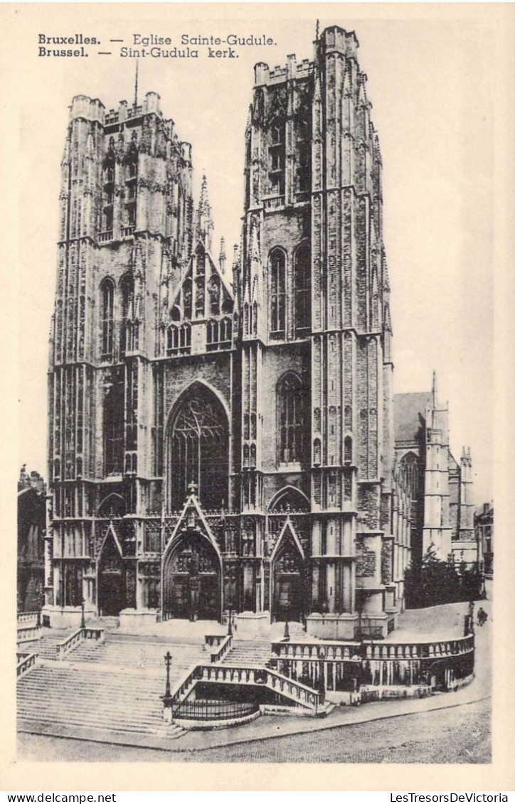 BELGIQUE - Bruxelles - Eglise Sainte-Gudule - Carte Postale Ancienne - Monuments, édifices