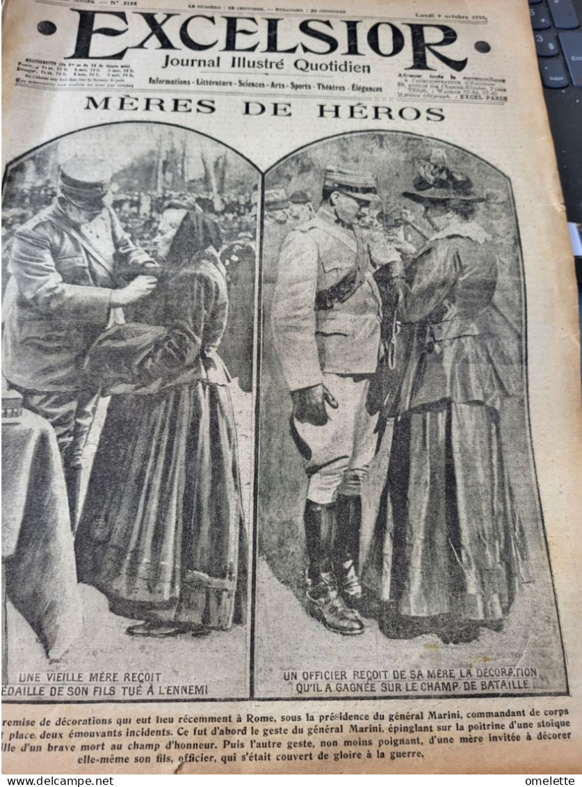 EXCELSIOR 16/ MERES DE HEROS /SOMME COMBLES RUINES  / GUYNEMER - Testi Generali