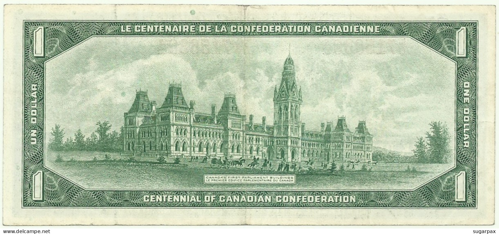 CANADA - 1 Dollar - 1967 - P 84.b - Serie L/O - Centennial Of Canadian Confederation - Queen Elizabeth II - Canada