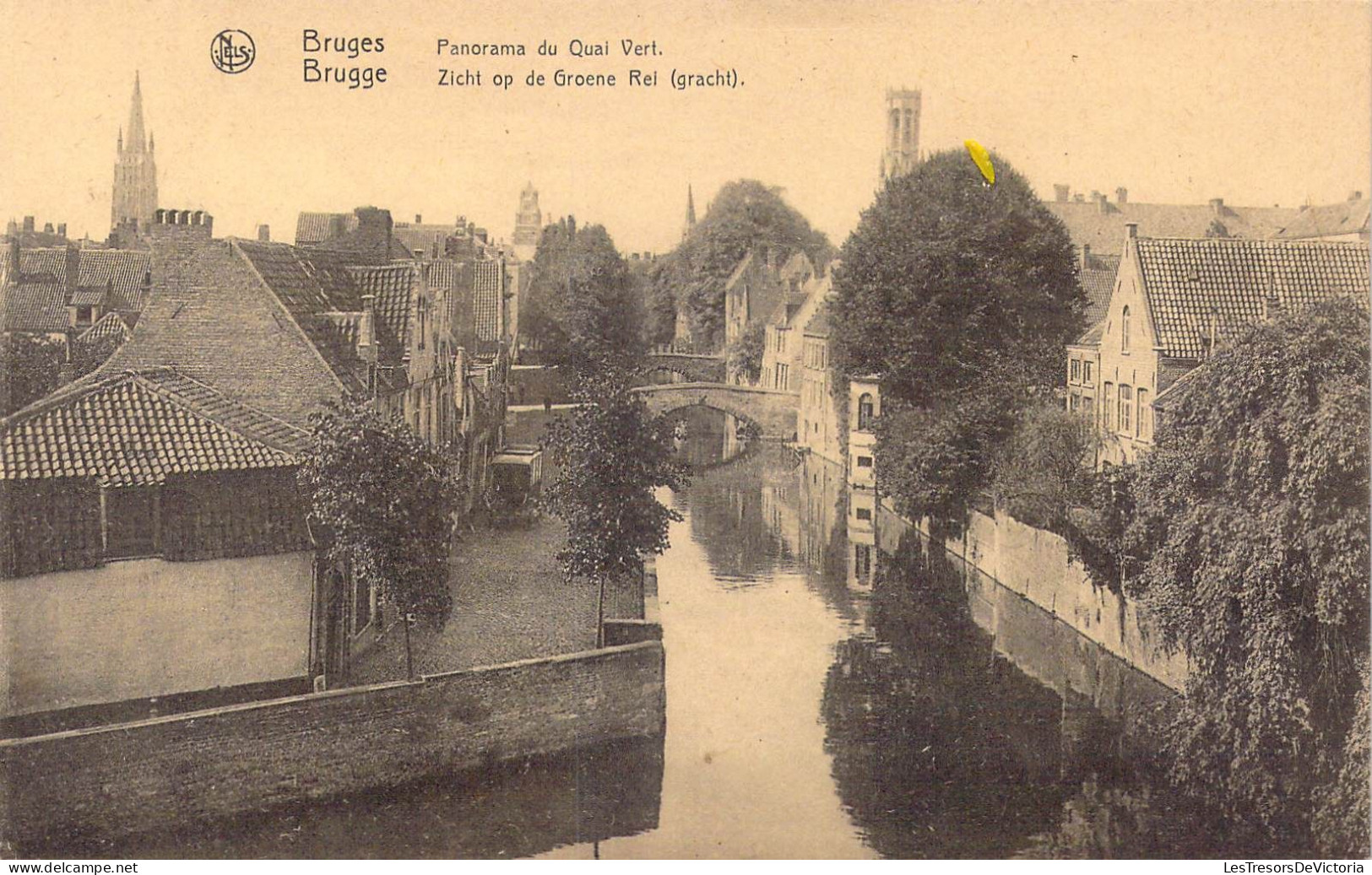 BELGIQUE - Brugge - Panorama Du Quai Vert - Carte Postale Ancienne - Brugge