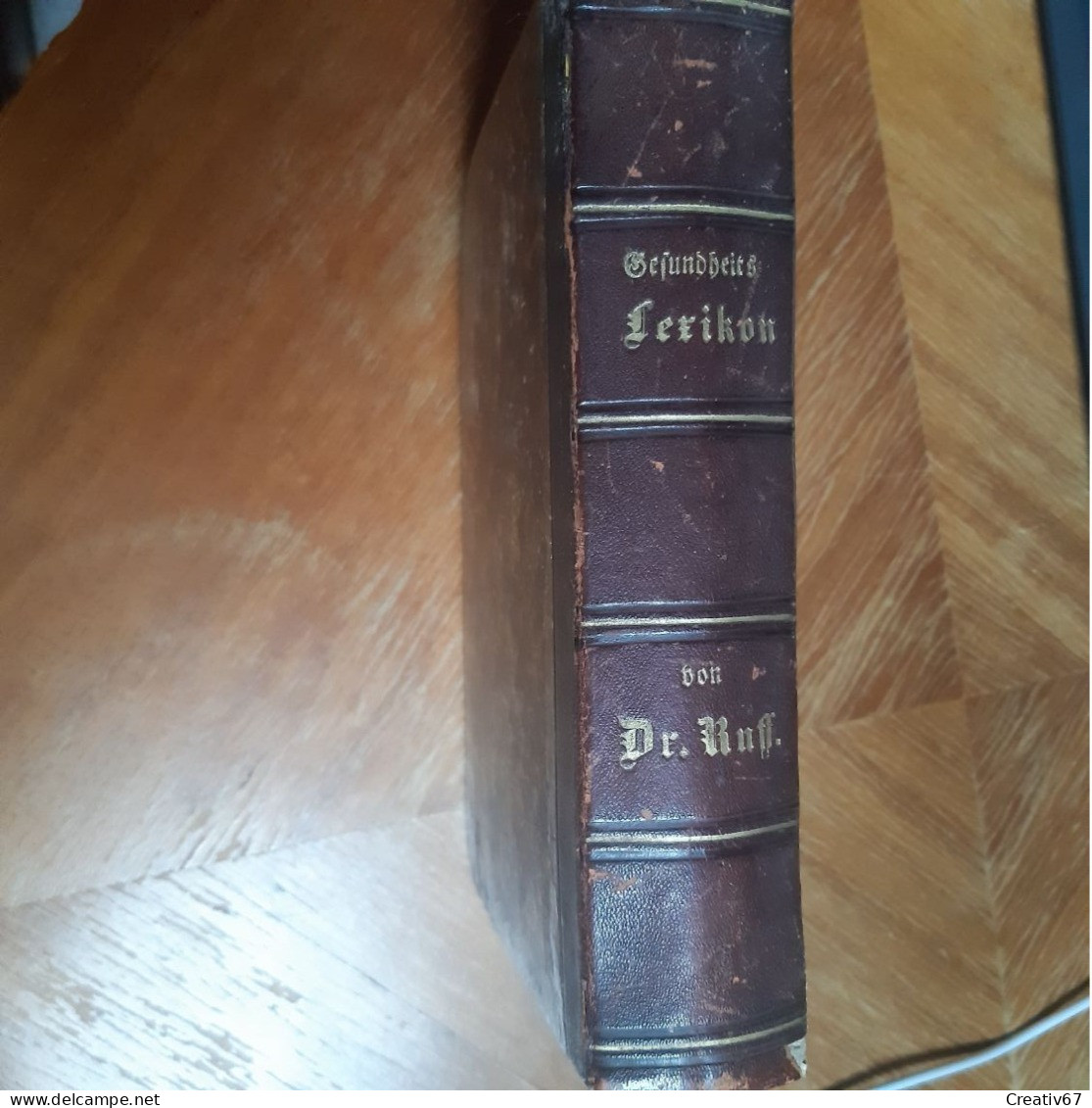 Gesundheit Lexikon Von Dr. Ruff 1882 Illustré Relié Cuir Très Bon état Selon Photos (cs) - Wörterbücher 