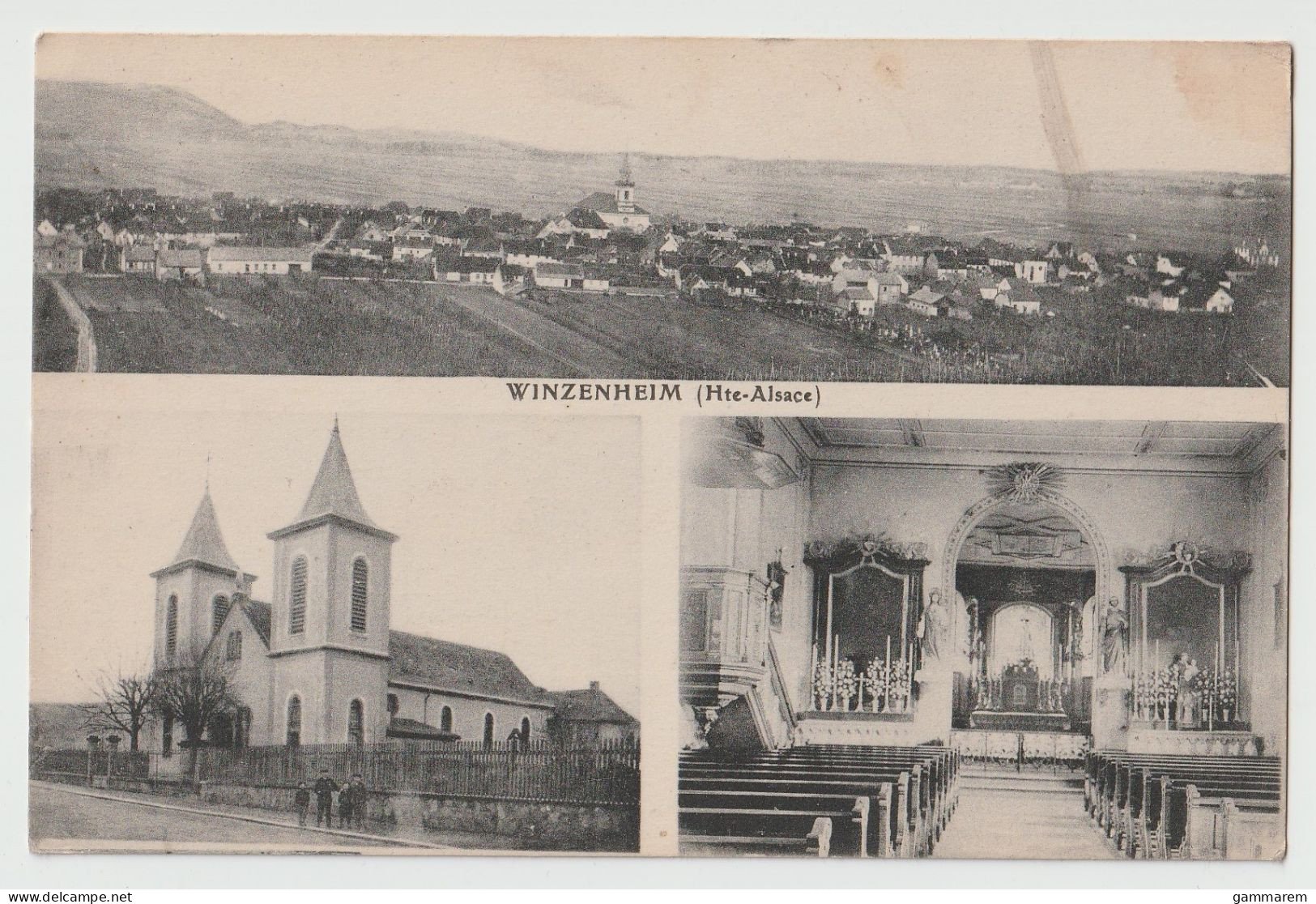 68 - WINZENHEIM - WINTZENHEIM - Multivues église Et Vue Générale - Cpa - Haut Rhin - Wintzenheim