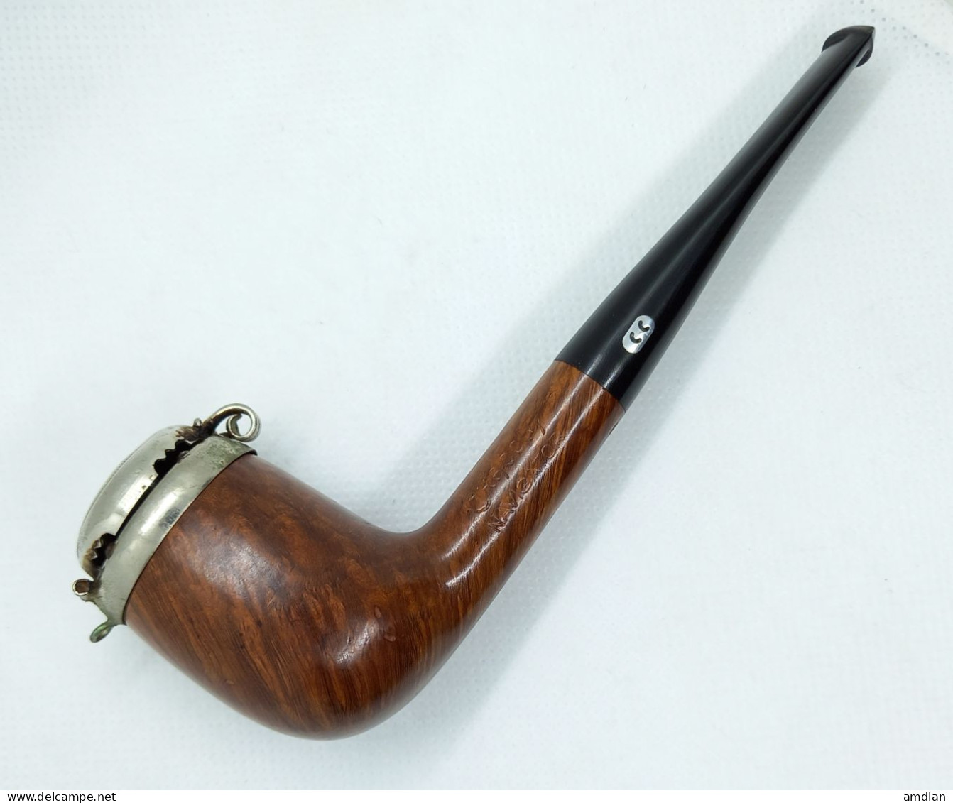 CHACOM NAVIGATOR 110 Straight Billiard Pipe With Cap, Used Vintage Smoking Tobacco Pipe / Pfeife - Pipes En Bruyère