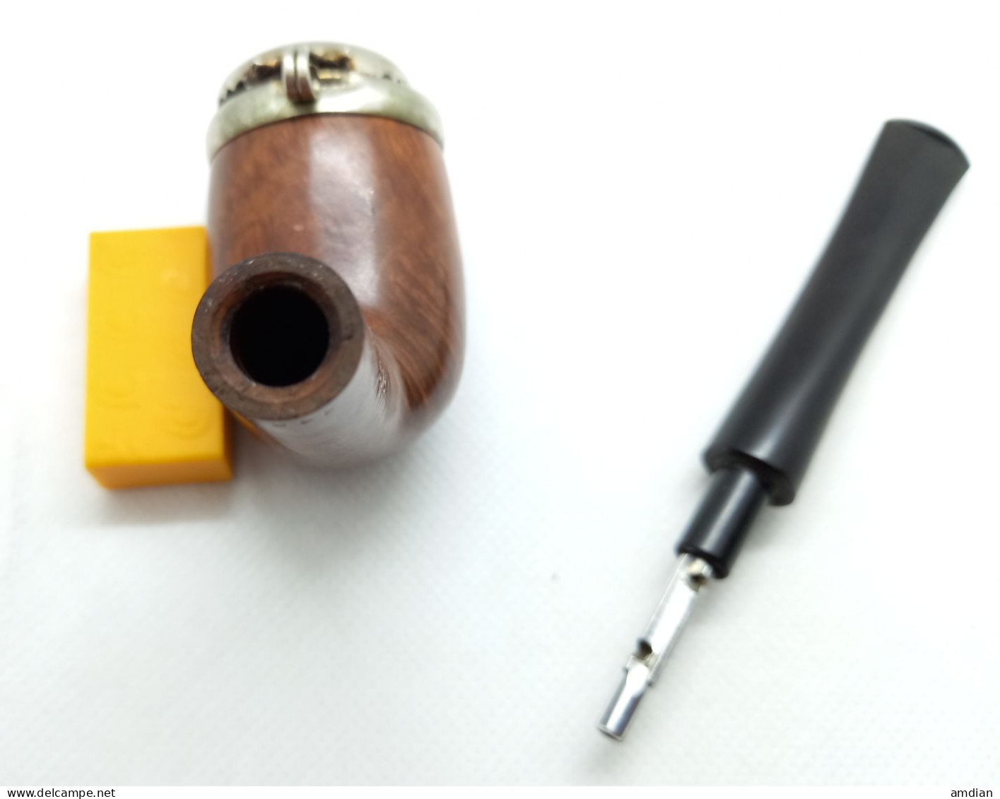 CHACOM NAVIGATOR 110 Straight Billiard Pipe with Cap, Used Vintage Smoking Tobacco Pipe / Pfeife