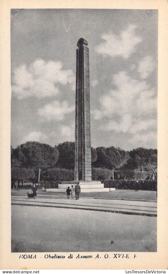 ITALIE - Roma - Obelisco Di Axsum A.O. XVI-E - Carte Postale Ancienne - Andere Monumenten & Gebouwen