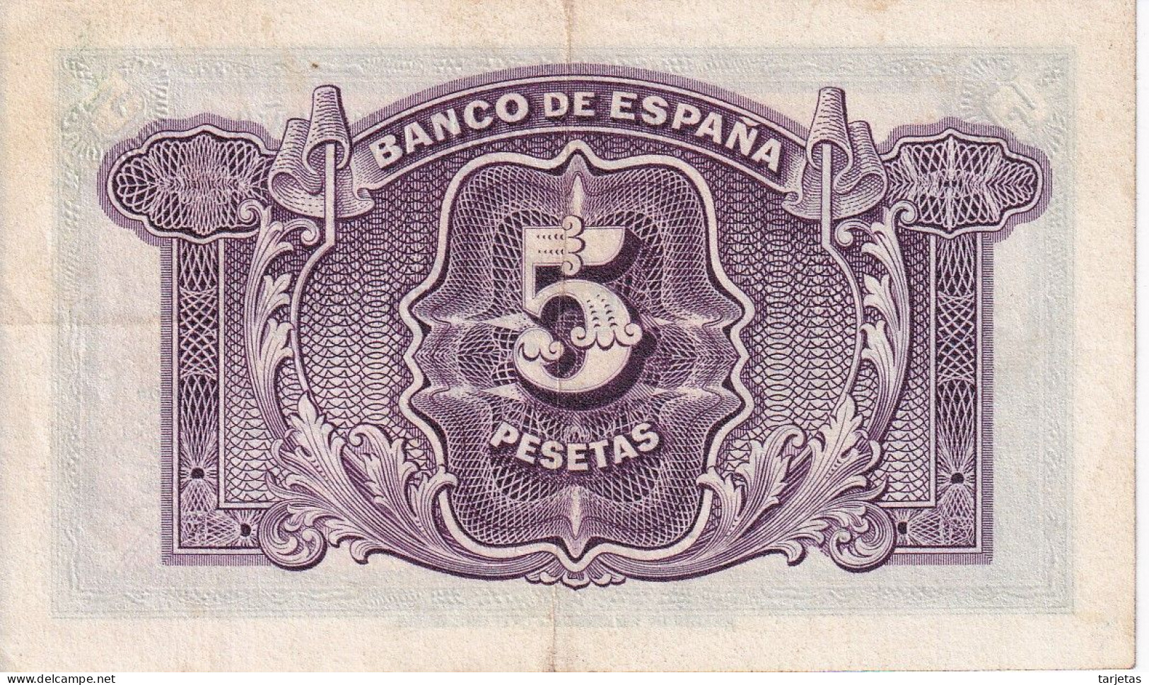 BILLETE DE ESPAÑA DE 5 PTAS DEL AÑO 1935 SERIE A EN CALIDAD EBC (XF) (BANKNOTE) - 5 Pesetas