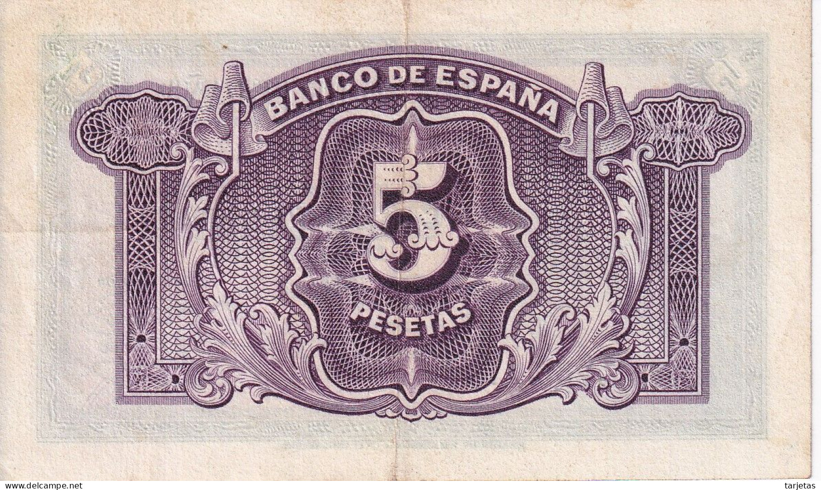 BILLETE DE ESPAÑA DE 5 PTAS DEL AÑO 1935 SERIE A EN CALIDAD EBC (XF) (BANKNOTE) - 5 Peseten