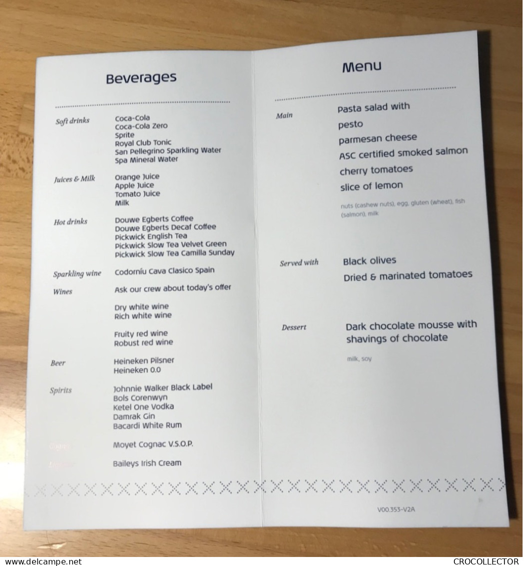 KLM Meal Box "Marcel Wanders" Business Class On European Routes And Menu V00-353-V2A - Couverts