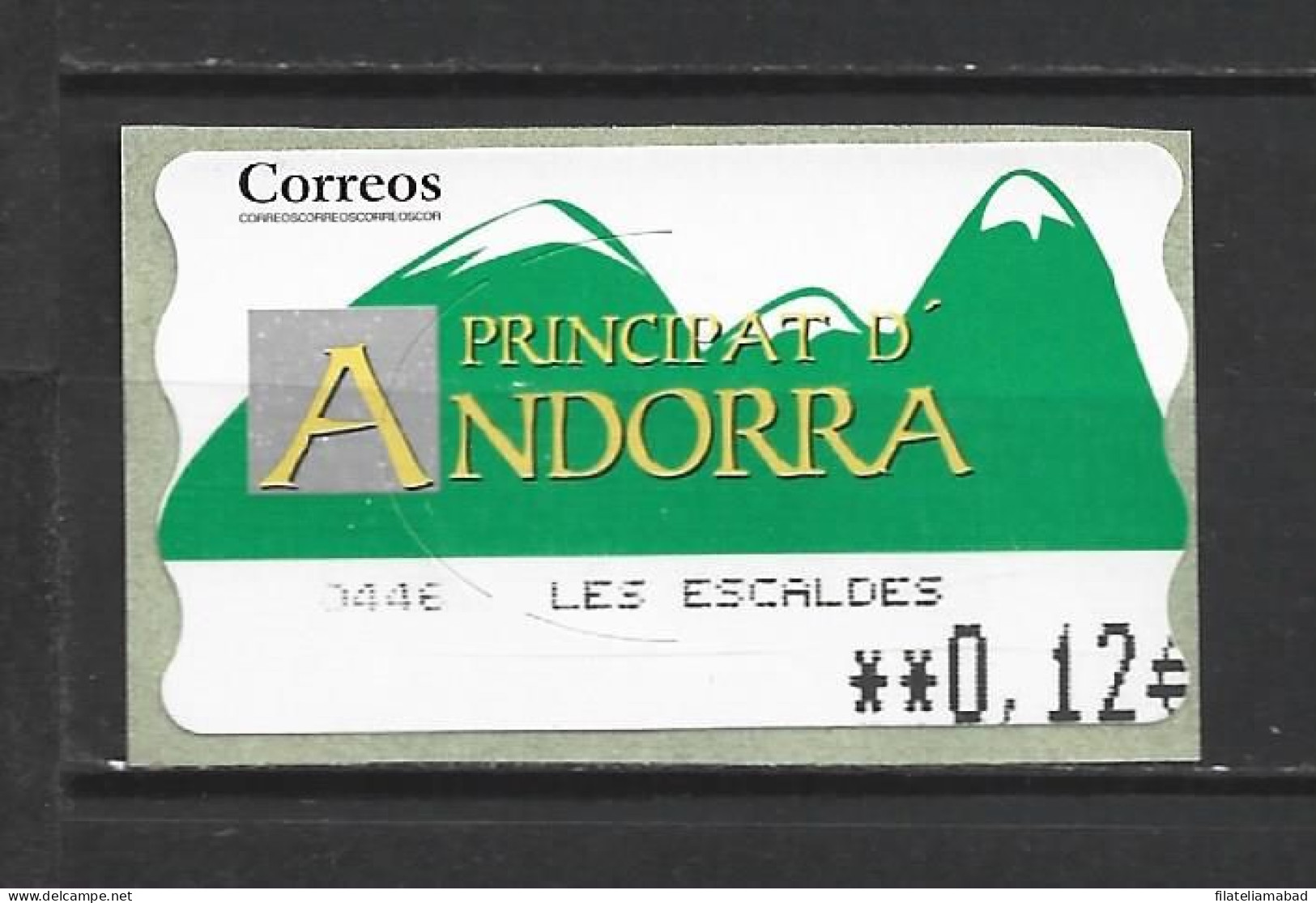 ANDORRA CORREO ESPAÑOL ETIQUETAS QUE ESTUVIRON EN USO MUY POCO TIEMPO AHORA YA NO ESTAN A LA VENTA (C.V) - Gebruikt