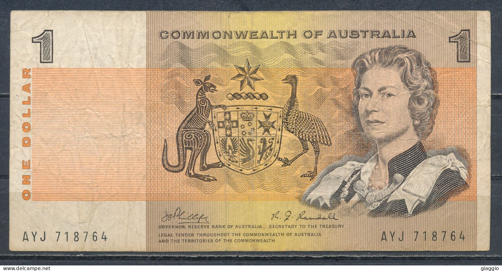 °°° AUSTRALIA 1 DOLLAR 1969 °°° - 1966-72 Reserve Bank Of Australia