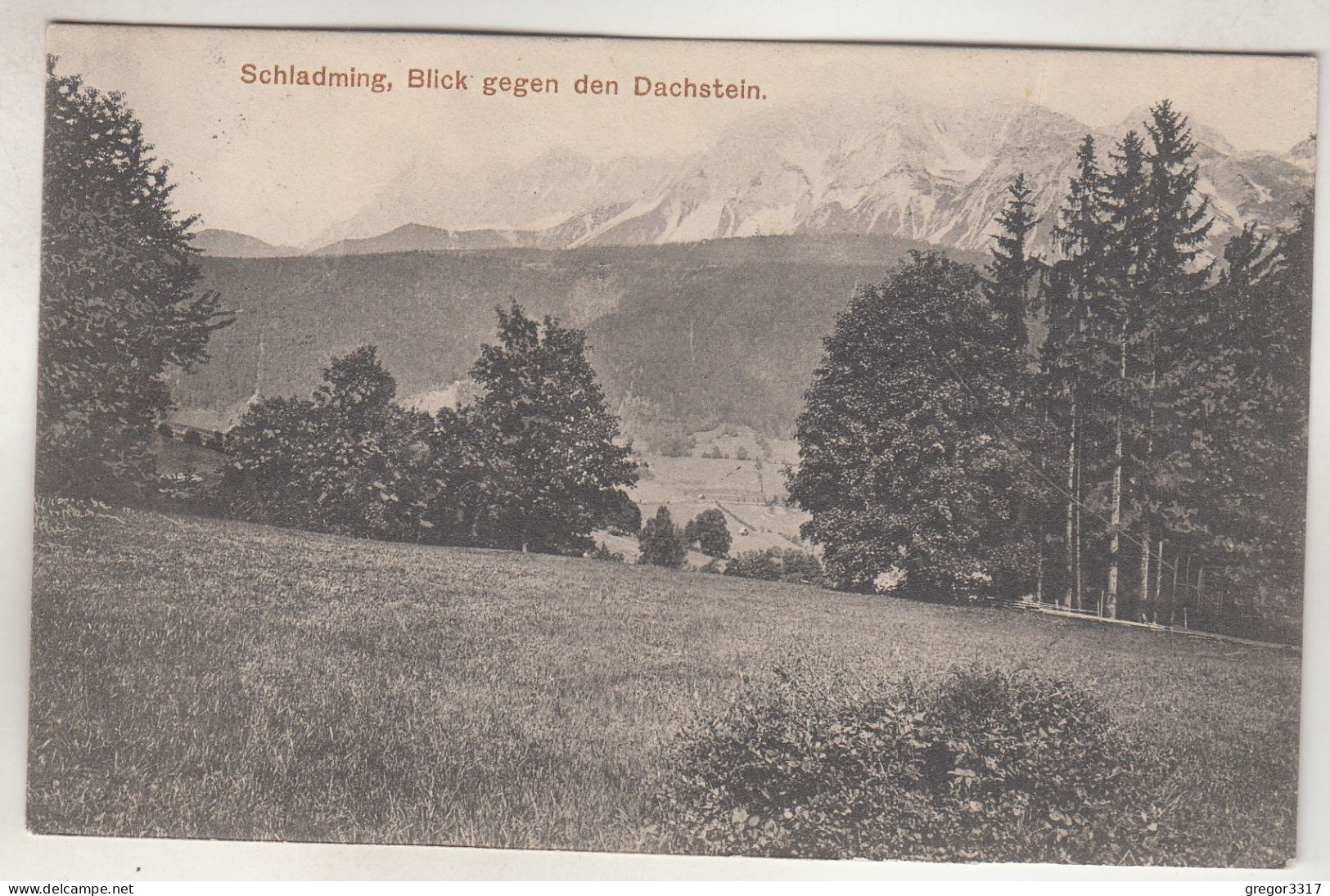 C7667) SCHLADMING - Blick Gegen Den Dachstein ALT ! 1906 - Schladming