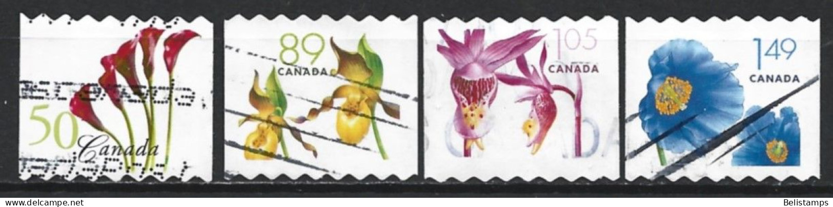 Canada 2005. Scott #2128-31 (U) Flowers  *Complete Set* - Oblitérés