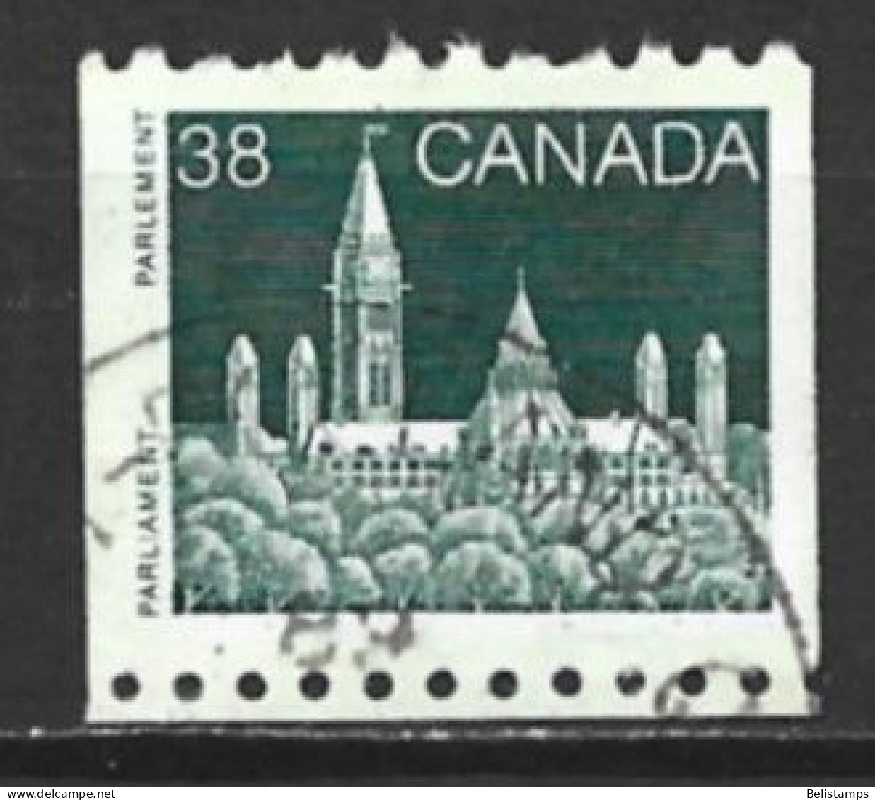 Canada 1989. Scott #1194A (U) Parliament (Library) - Coil Stamps