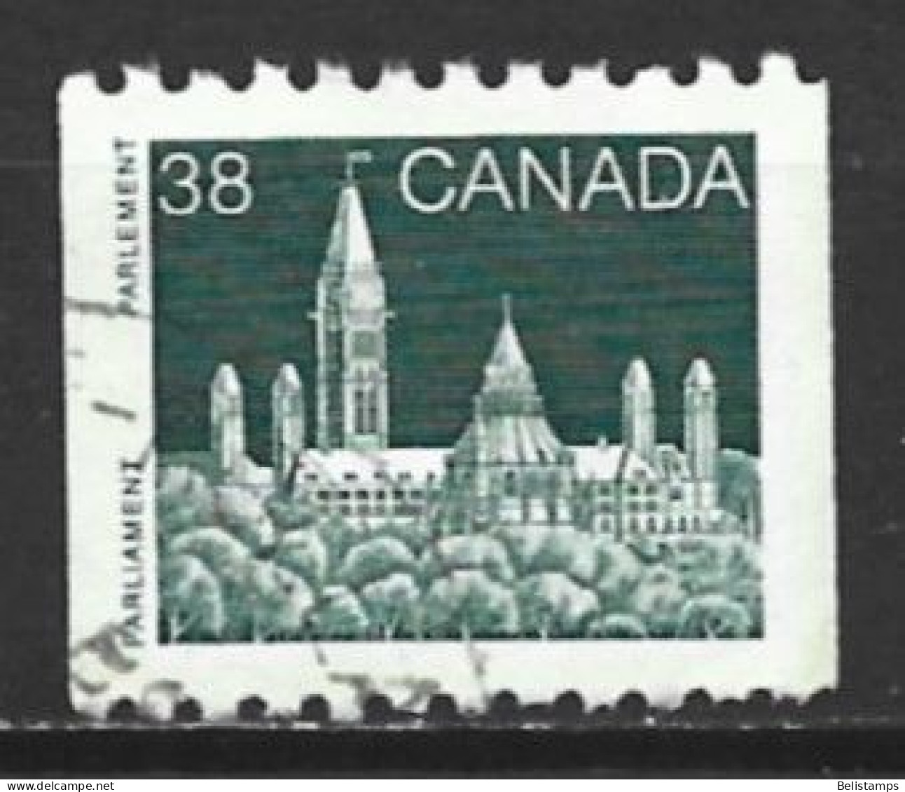 Canada 1989. Scott #1194A (U) Parliament (Library) - Rollo De Sellos