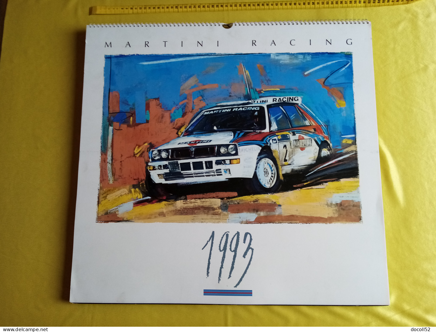 LOT DE 7 TRES GRANDS CALENDRIERS DE CONCESSIONNAIRES LANCIA DELTA HF MARTINI RALLYE 1990/91/92/93/94 - 8 KGS EN TOUT - Grossformat : 1991-00