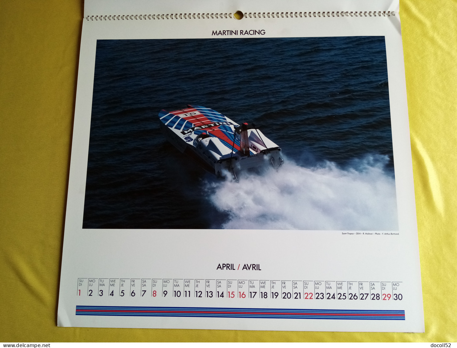 LOT DE 7 TRES GRANDS CALENDRIERS DE CONCESSIONNAIRES LANCIA DELTA HF MARTINI RALLYE 1990/91/92/93/94 - 8 KGS EN TOUT