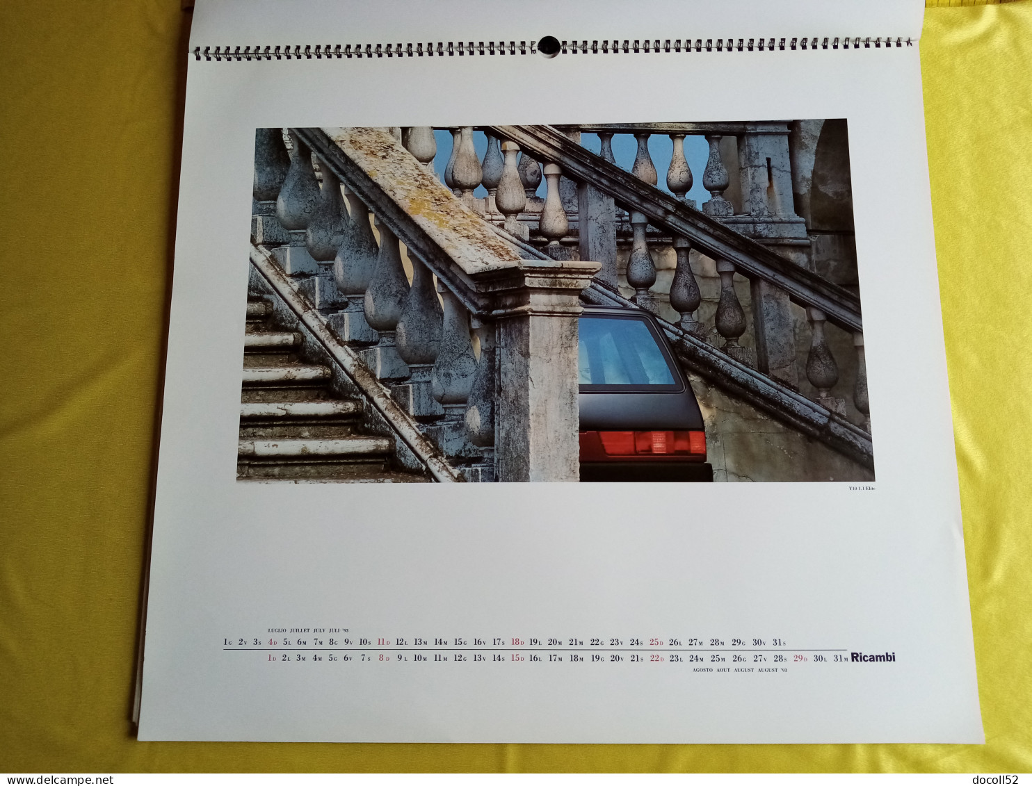 LOT DE 7 TRES GRANDS CALENDRIERS DE CONCESSIONNAIRES LANCIA DELTA HF MARTINI RALLYE 1990/91/92/93/94 - 8 KGS EN TOUT