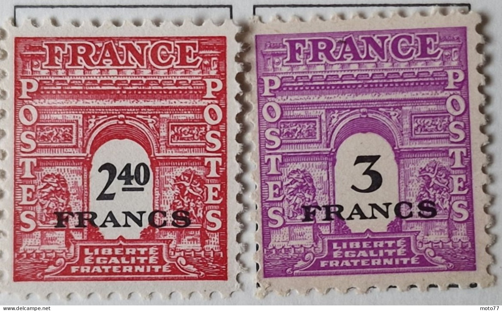 10 TIMBRE France n° 702 703 704 705 706 707 708 709 710 711 neufs - 1945 - Yvert & Tellier 2003 coté minimum 1.50 €