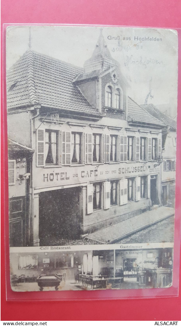 Gruss Aus Hochfelden , Hotel Et Café Aux 2 Clés , Zwei Schlusseln - Hochfelden