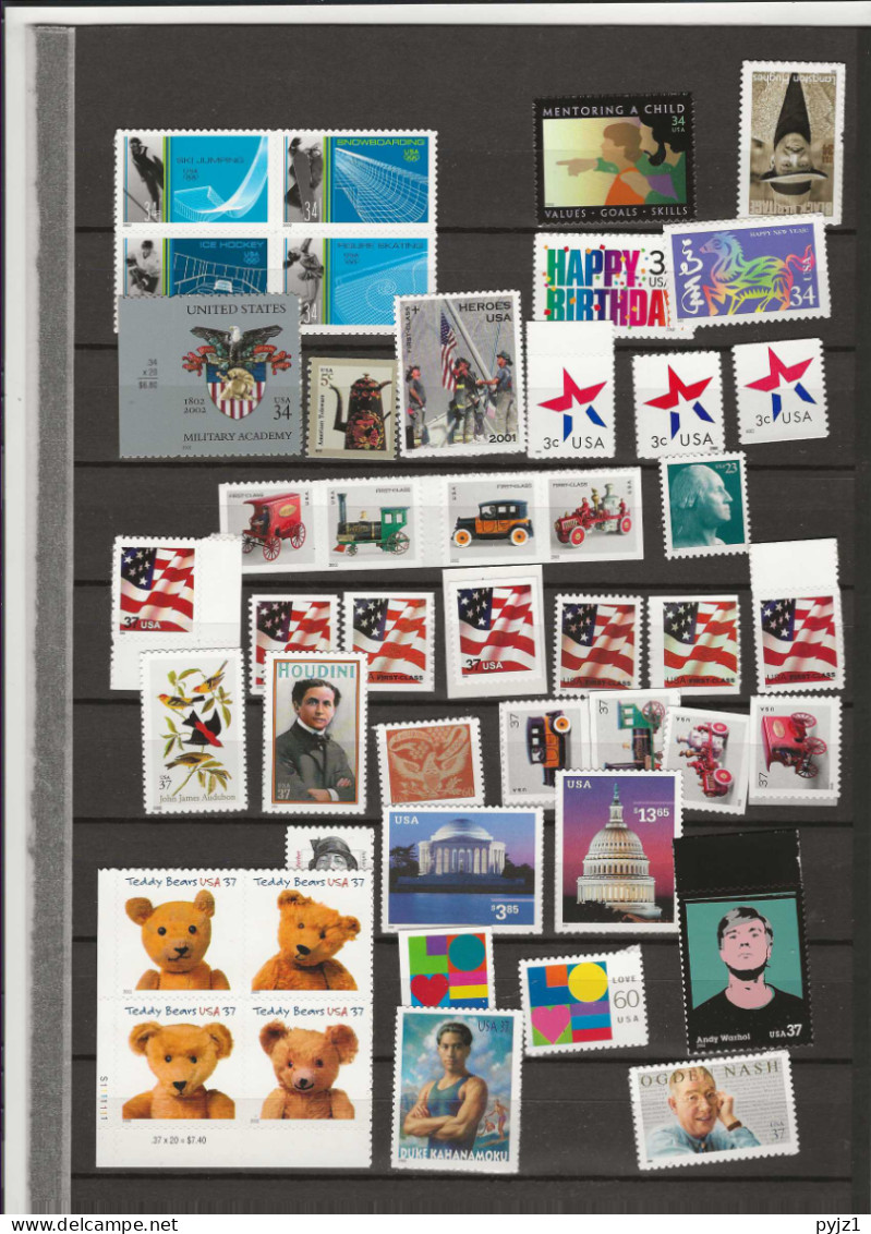 2002 MNH USA Year Collection, (6 Scans) Postfris** - Full Years
