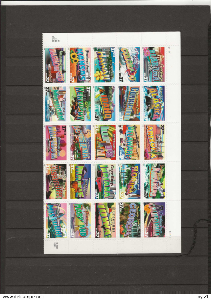 2002 MNH USA Year Collection, (6 Scans) Postfris** - Annate Complete