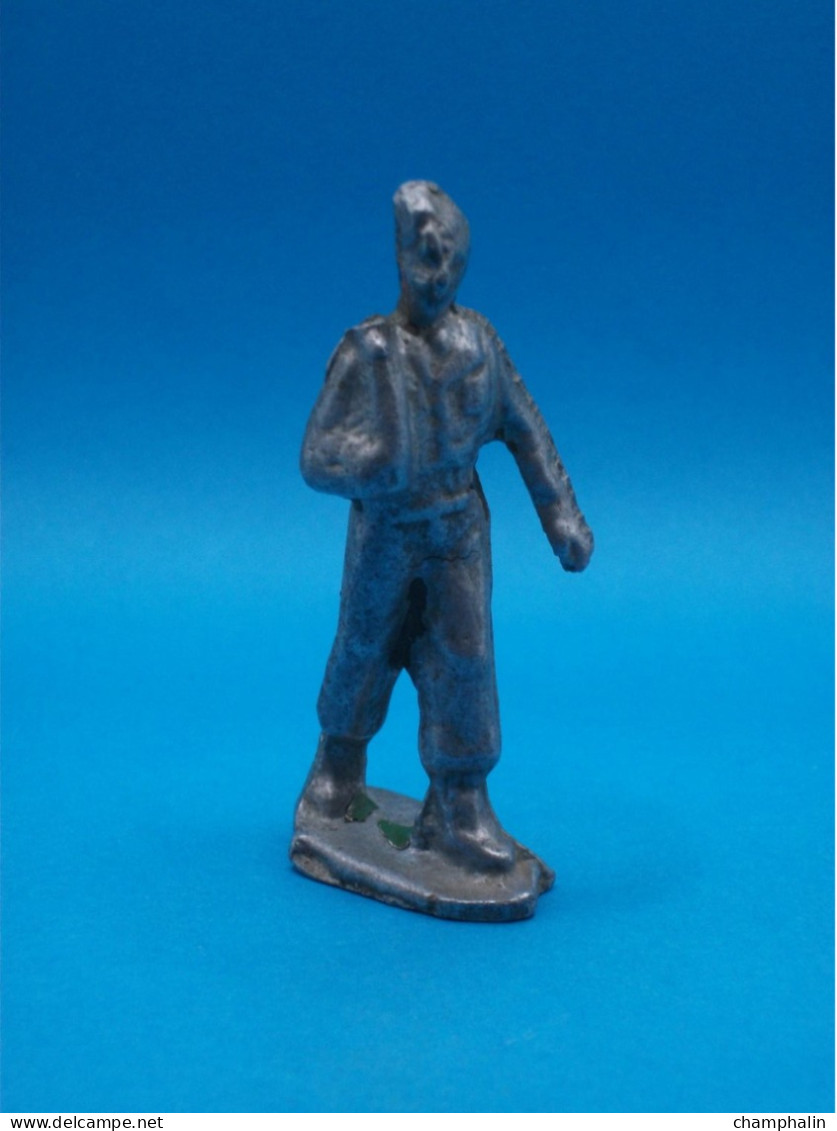 Figurine Aluminium Soldat Quiralu Français Avec Calot Défilant - Fusil Cassé - Armée Militaire Guerre Défilé - Quiralu