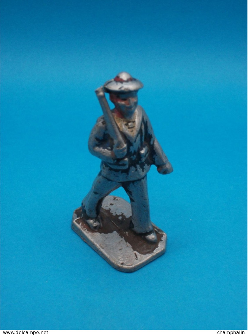 Figurine Aluminium Soldat Quiralu Français Marin Défilant - Fusil Cassé - Armée Militaire Guerre Matelot Défilé Marine - Quiralu