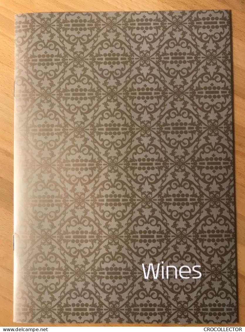 KLM Business Class Wines Menu - Menu Cards