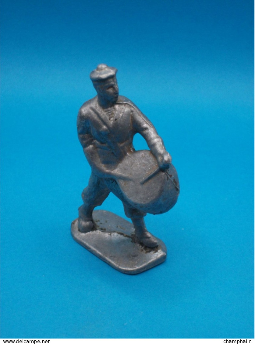 Figurine Aluminium Soldat Quiralu Français Marin Défilant Avec Tambour - Armée Militaire Guerre Matelot Défilé Marine - Quiralu