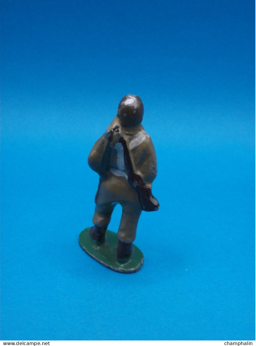Figurine Aluminium Soldat Quiralu USA GI Avec Fusil Dans Le Dos - Fusil Cassé - Armée Militaire Guerre WWII - Quiralu