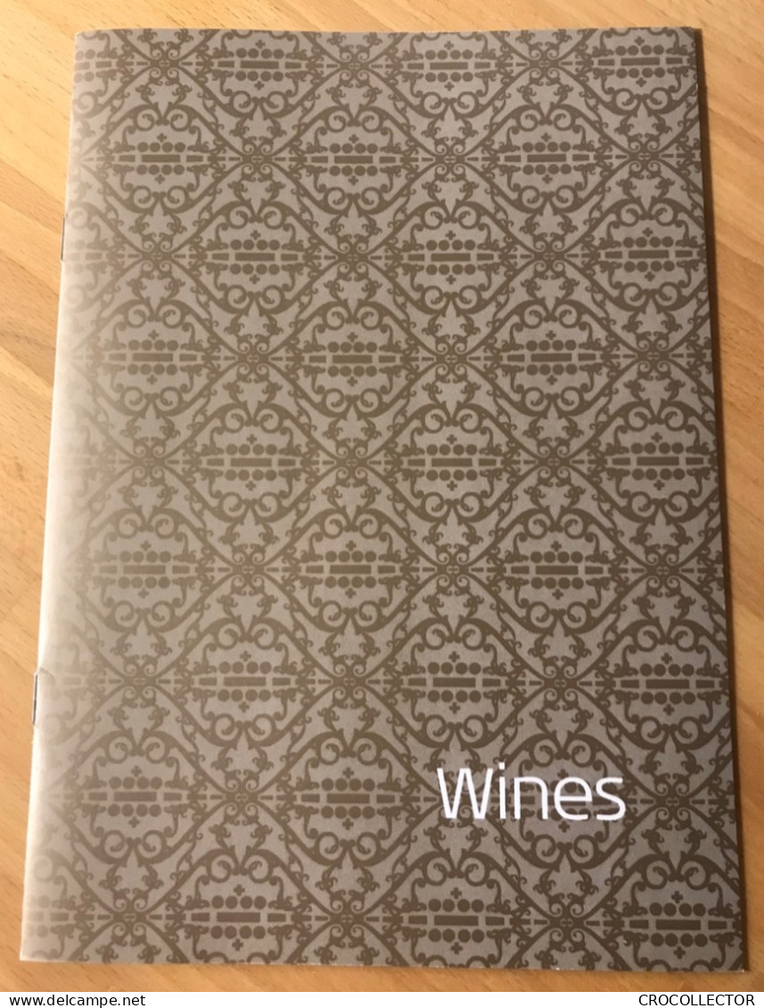 KLM Business Class Wines Menu - Menu Kaarten