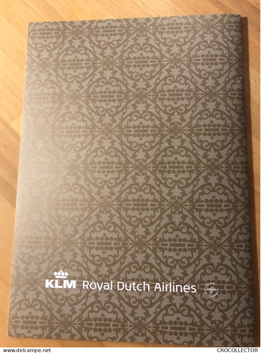 KLM Business Class Wines Menu - Menus
