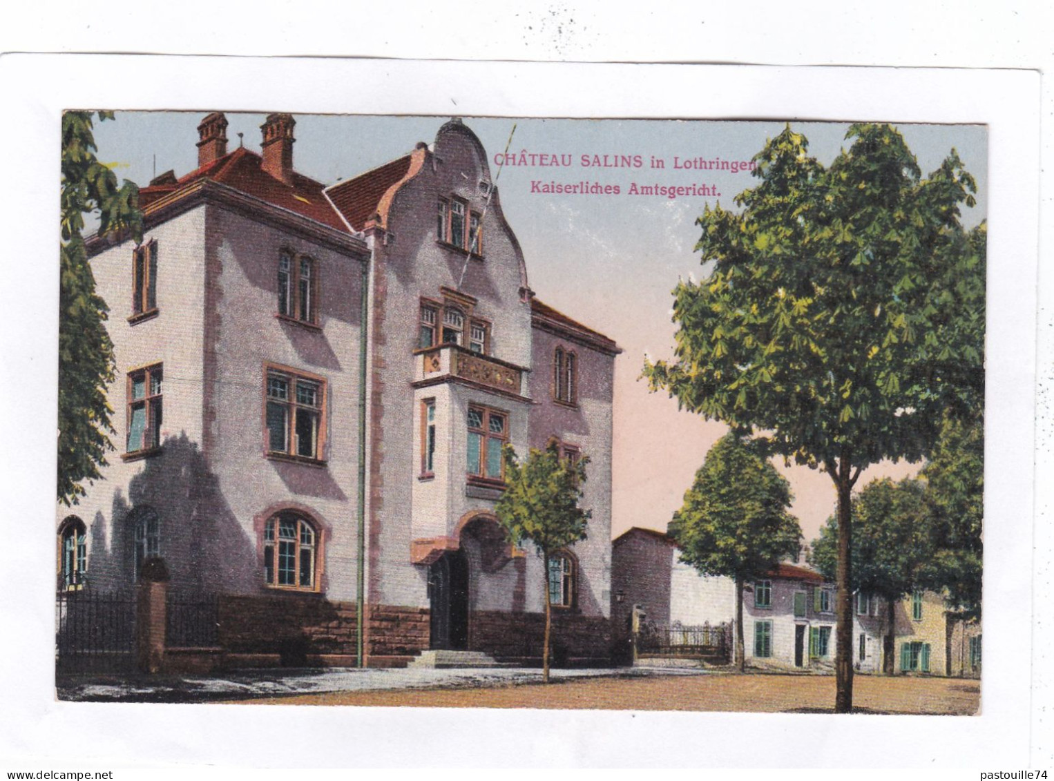 CPA : 14 X 9  -  CHÂTEAU  SALINS In  Lothringen  Kaiserliches Amtsgericht. - Chateau Salins