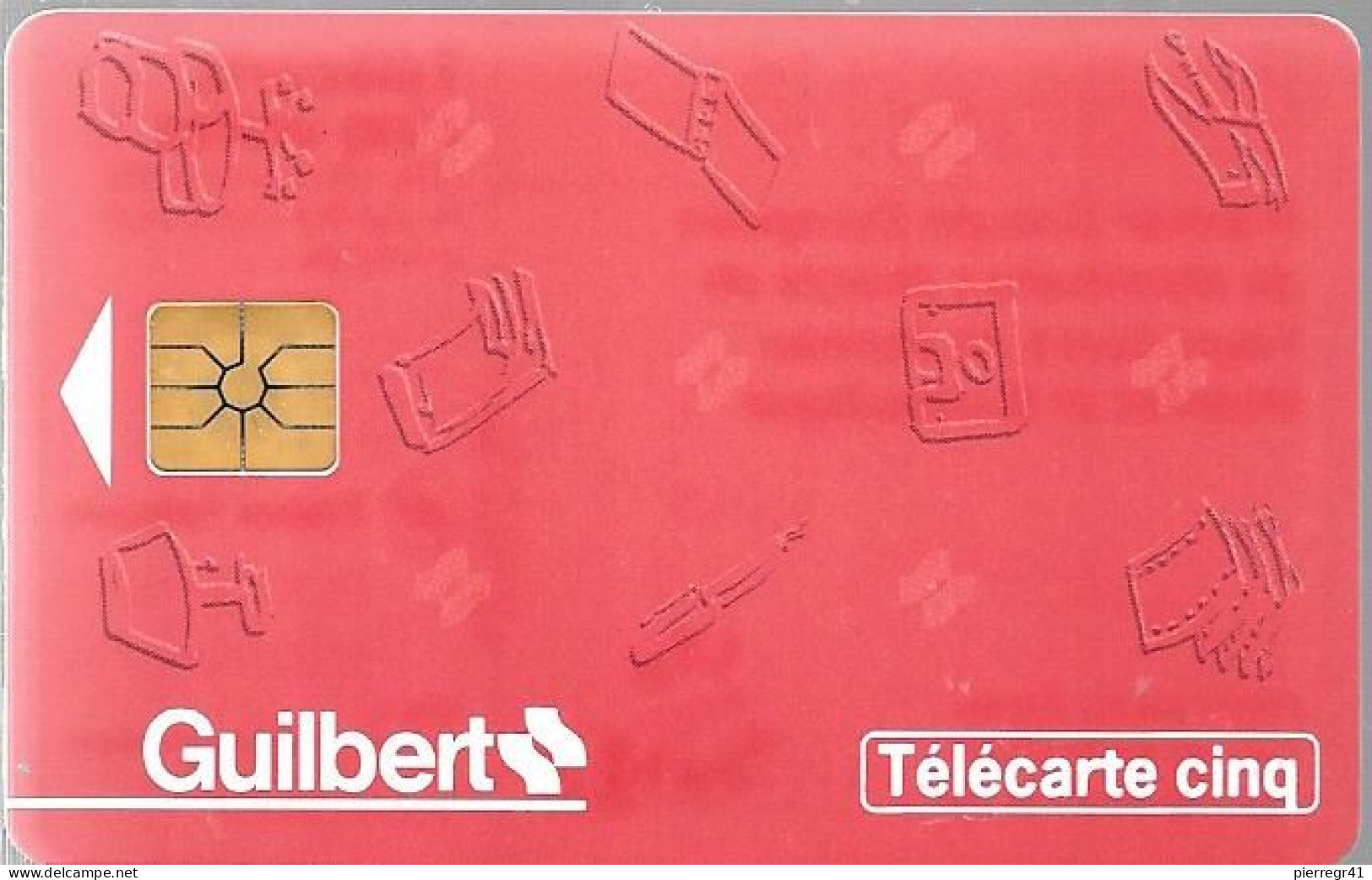 CARTE-PUCE-5U-Gn160-06/95- GEM A- SANS 2e Logo-GUILBERT-V° DN° Série B55103001-Neuve/LUXE - 5 Eenheden