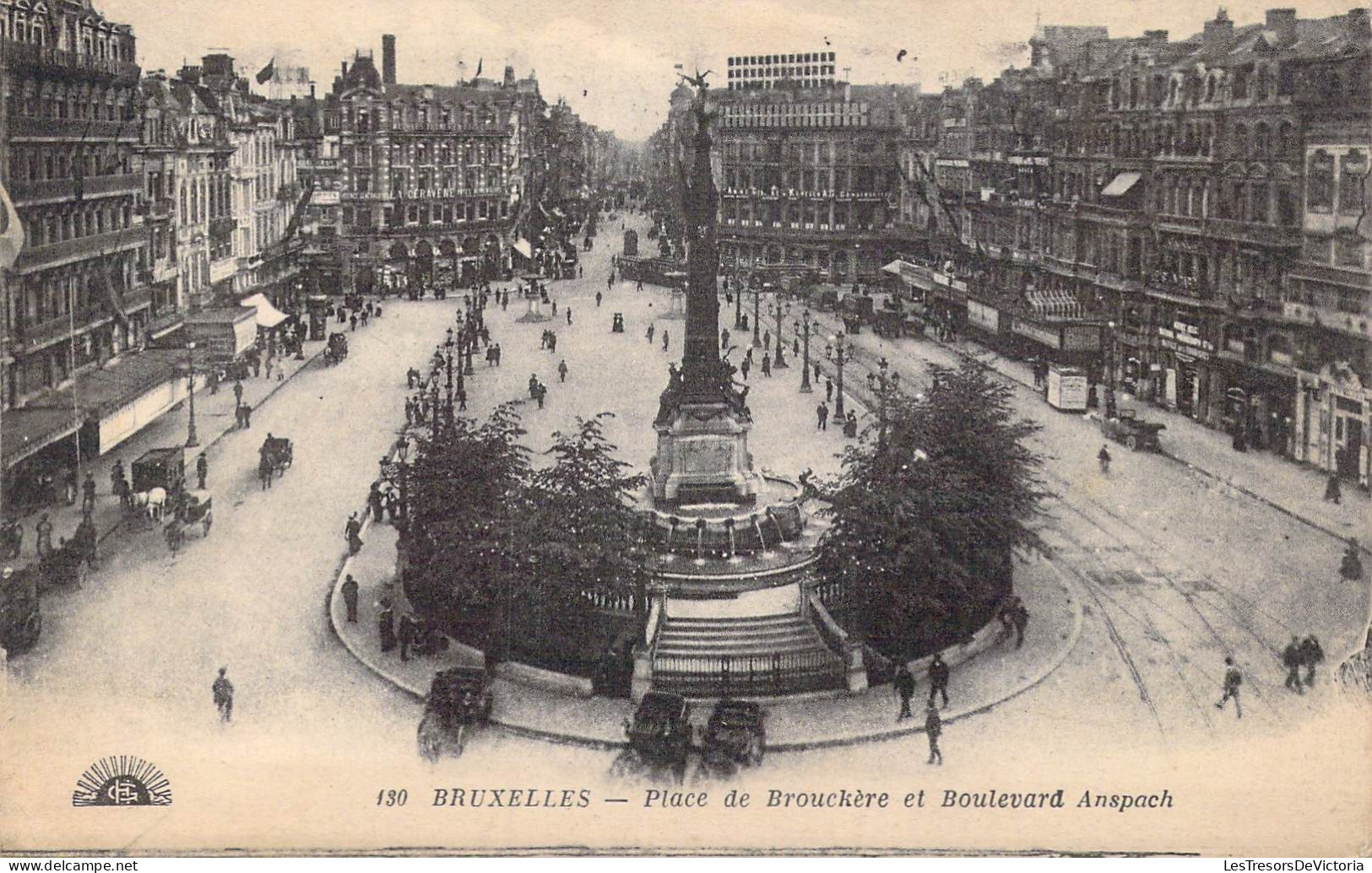 BELGIQUE - Bruxelles - Place De Brouckère Et Boulevard Anspach - Carte Postale Ancienne - Piazze