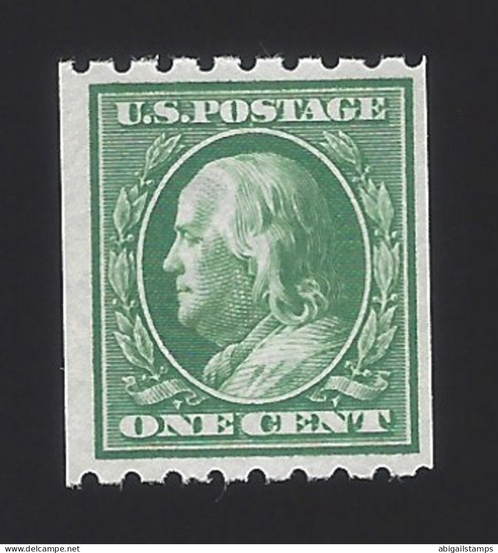 US #390 1910 Green Wmk 190 Perf 8.5 Horz MNH F-VF SCV $10 - Neufs