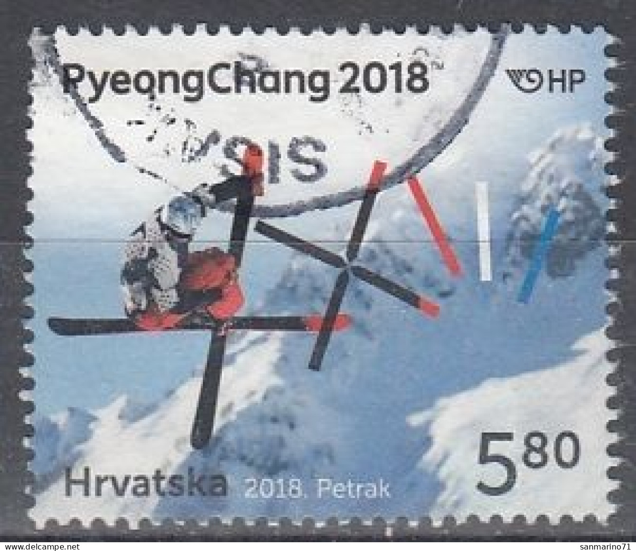 CROATIA 1302,used - Hiver 2018 : Pyeongchang