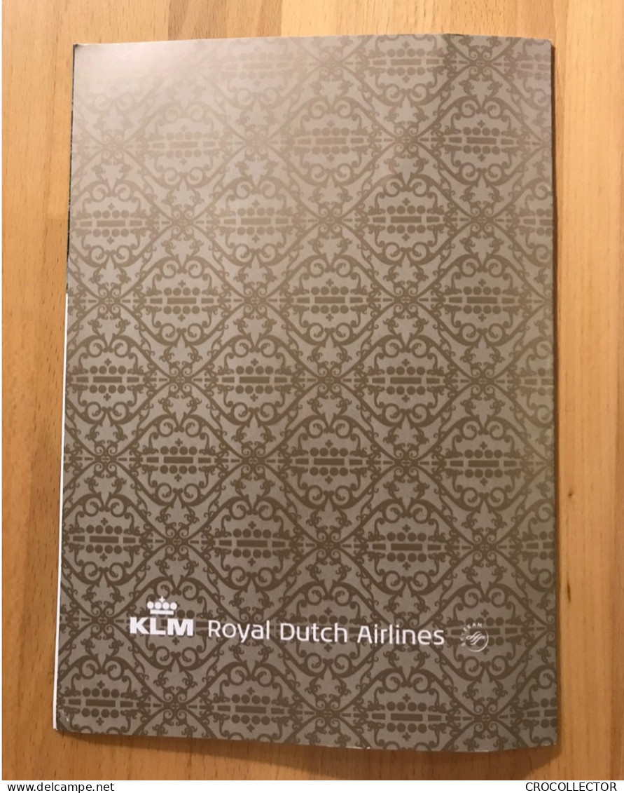 KLM Business Class Wines Menu - Menu Cards