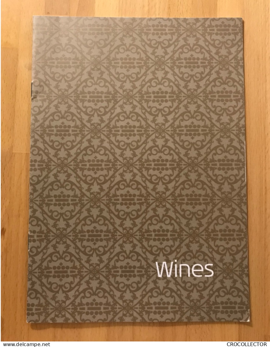 KLM Business Class Wines Menu - Menu Kaarten