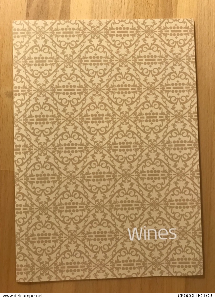 KLM Business Class Wines Menu - Menu Cards