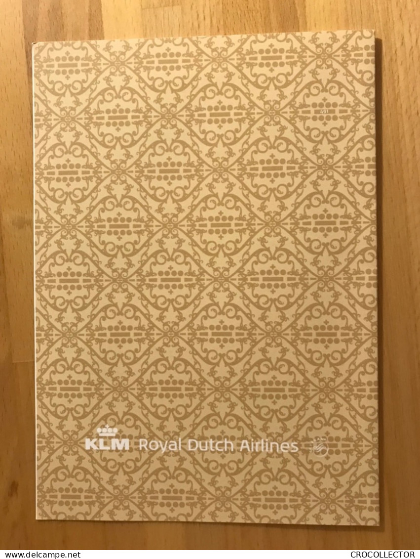 KLM Business Class Wines Menu - Menu Cards