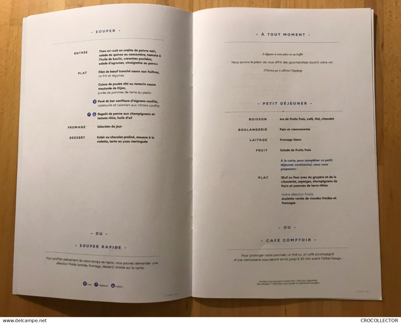 AIR FRANCE 14 Pages Business Class Menu SIN-CDG 14 FEB 2023 J177083 - Menu Kaarten