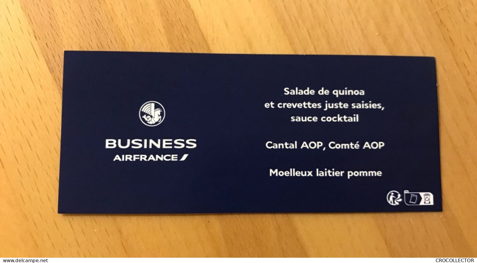 AIR FRANCE Business Class Menu - Trendy! MC569R106 - Menu Cards