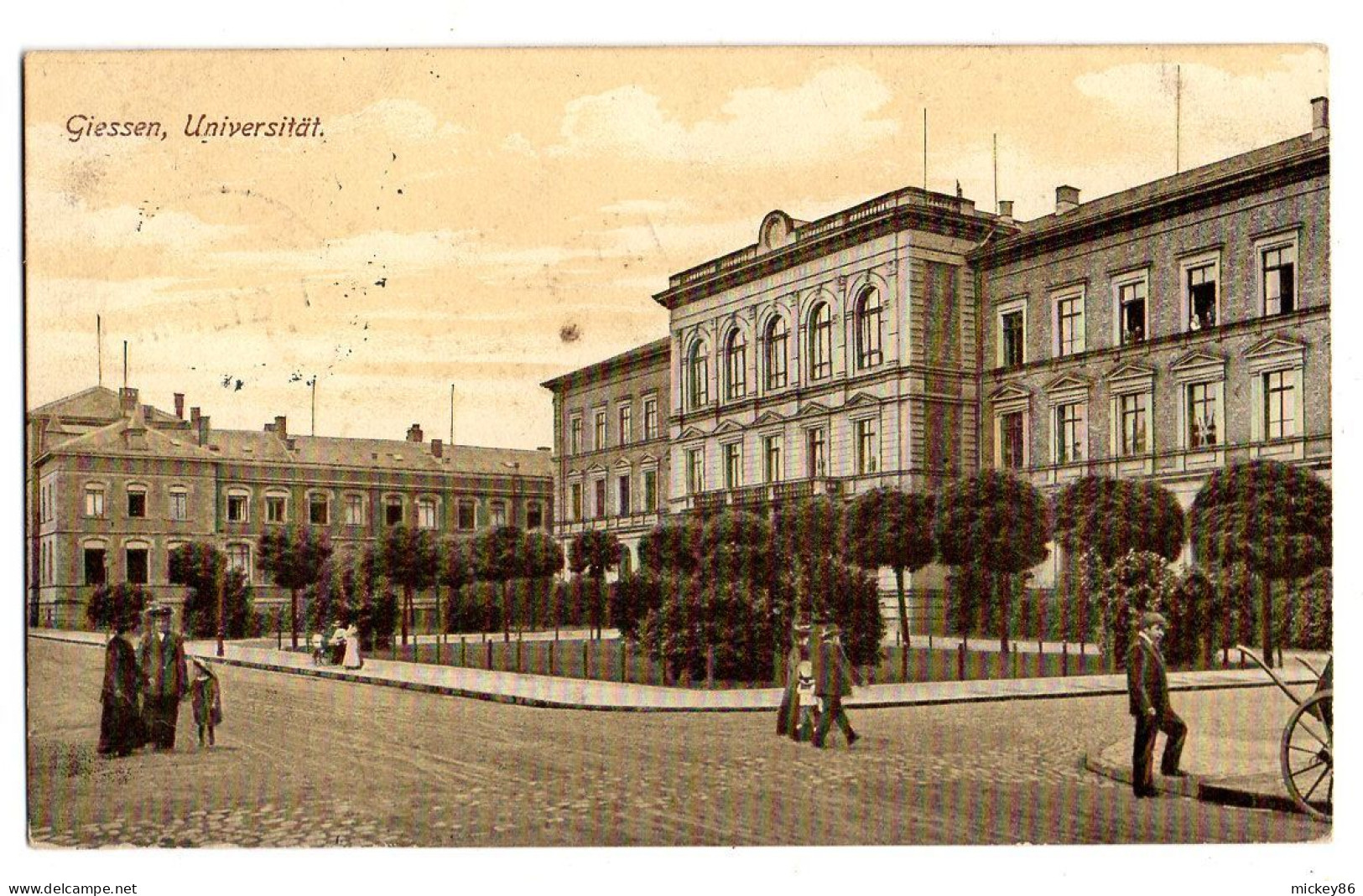 Allemagne-- GIESSEN --1916- Universitaet  (animée)  .....cachet - Giessen