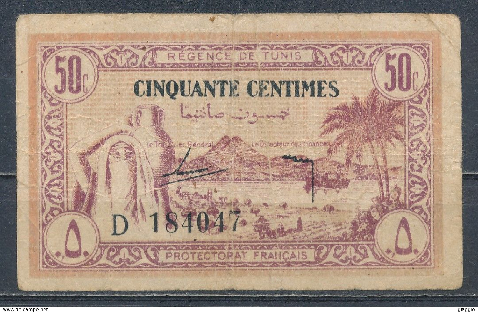 °°° TUNISIA 50 CENTIMES 1943 °°° - Tunisie