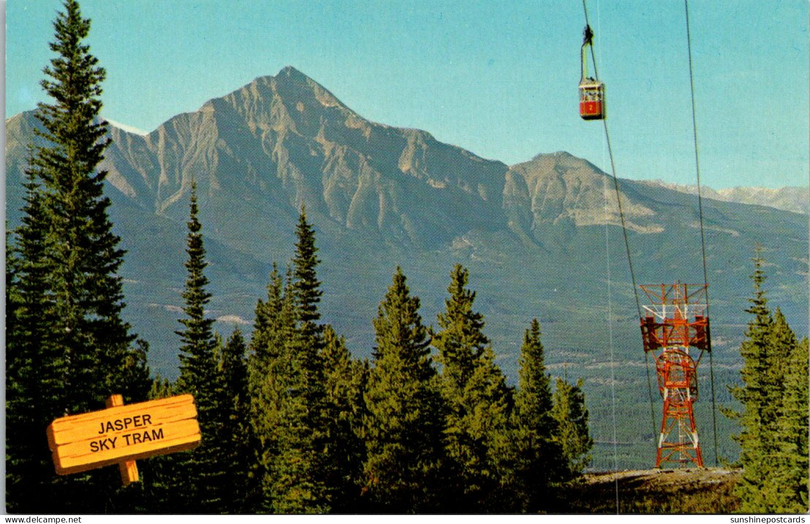 Canada Jasper Sky Tram With Pyramid Mountain In Background - Jasper