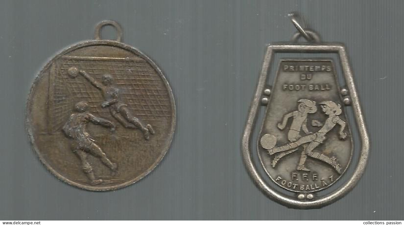 Médaille , Sports ,  FOOTBALL , 38 Gr. , 2 Scans, LOT DE 2 MEDAILLES - Altri & Non Classificati