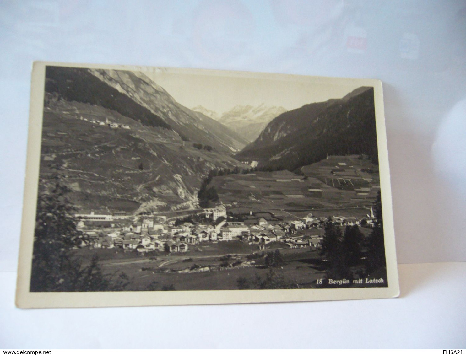 BERGUN MIT LATSH SUISSE GR GRISONS CPSM FORMAT CPA 1930 PHOTGR F. RECHSTEINER BERGUN - Bergün/Bravuogn