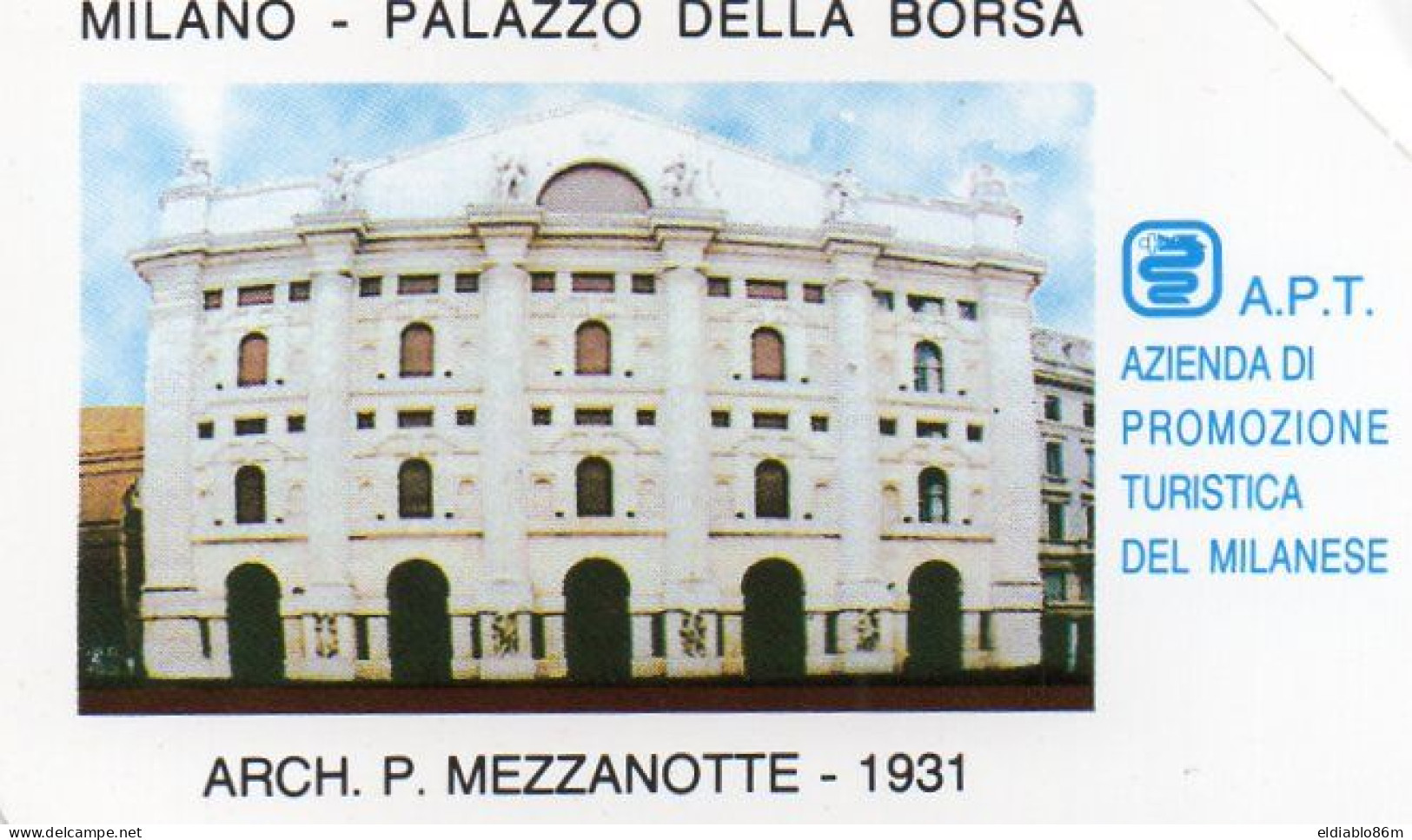ITALY - MAGNETIC CARD - TELECOM - PRIVATE RESE PUBBLICHE - 312 - MILANO PALAZZO DELLA BORSA - MINT - Private Riedizioni