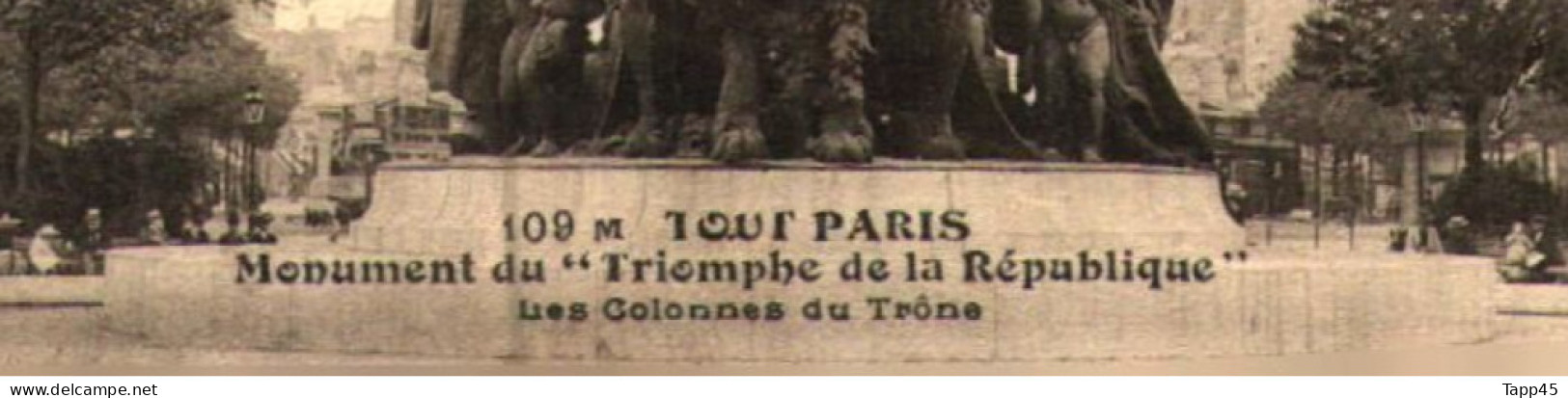 C P > Paris  > Du Siècle Dernier > Le Lieu écrit Sur La Carte 3 (en Gros)  >Dans L'état Parfois Sale Mais Sans Déchirure - Statues